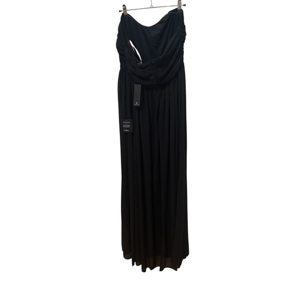Lulu's Luxe Favorite Black Strapless Ruched Maxi Dress Size Large - Picture 3 of 6